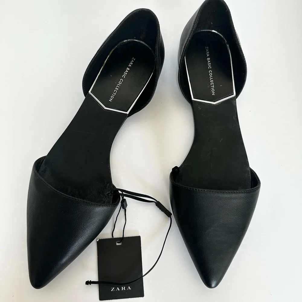 Zara Black Flats - Picture 4 of 8